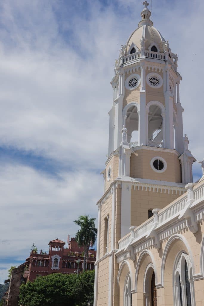 Bell dome with a cross of Saint Francis of Assisi Church