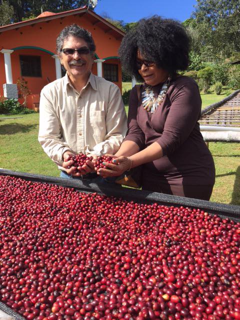 Rich Sherman and his wife Alyce selecting coffee for Casa Sucre Coffeehouse