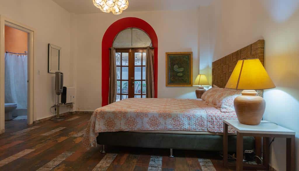 bedroom with king size bed in Charming Apartment in Casco Viejo