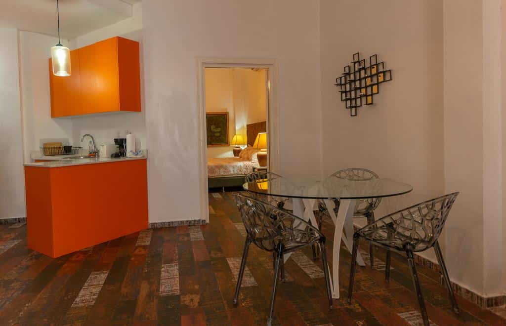 kitchen and dining table of Charming Apartment in Casco Viejo