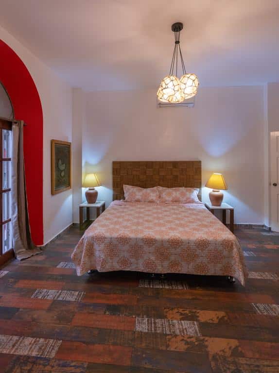 bedroom with king size bed in Charming Apartment in Casco Viejo