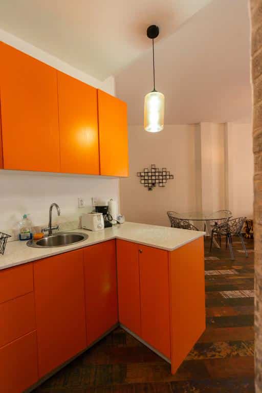 kitchen and dining table of Charming Apartment in Casco Viejo