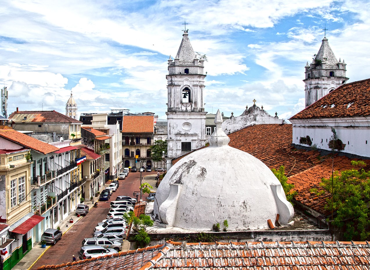Gorgeous views of the cathedral and the old quarter of Panama City