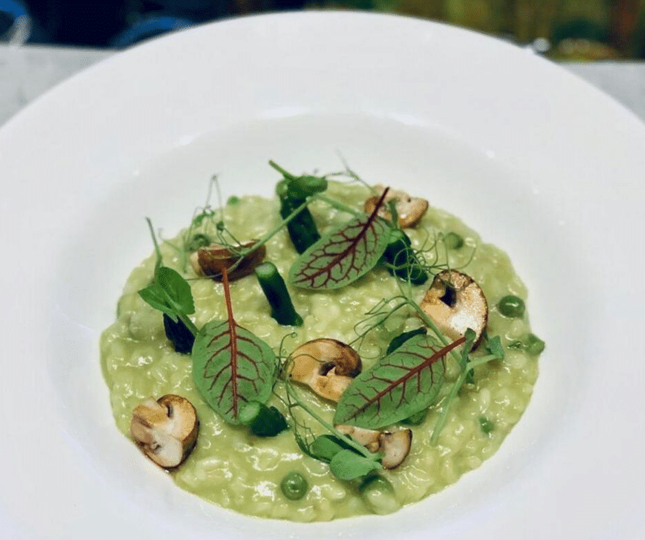 Risotto in the MED restaurant of Villa Palma Boutique Hotel