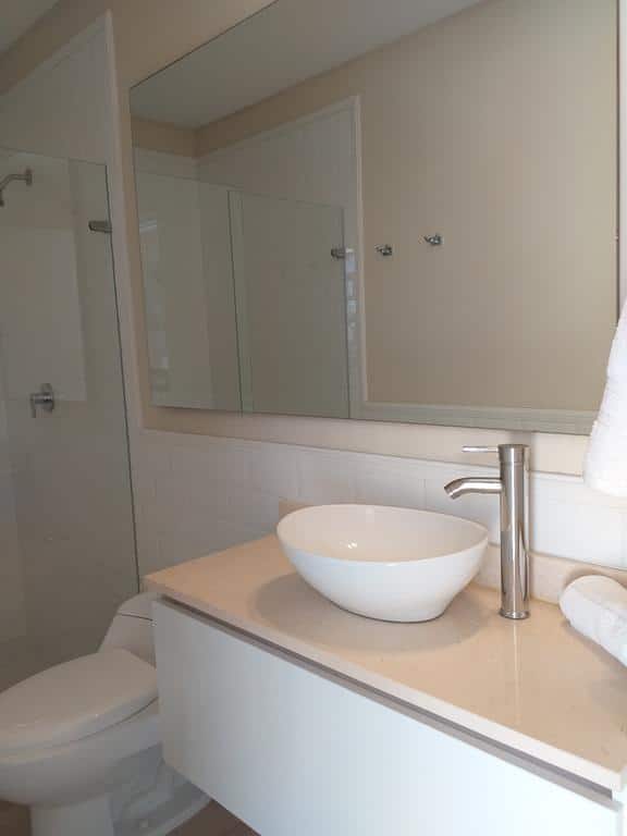 Each apartment has a full private bathroom with shower at Casa Franco